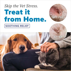 Aplicador suave de TropiClean HomeVet facilita la limpieza en casa.
