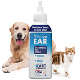 TropiClean HomeVet limpiador enzimático para orejas de perros y gatos, listo para usar en casa.