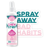 TropiClean No Mordida Spray, botella visible para disuadir mordidas de forma suave.