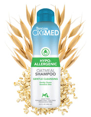 TropiClean OxyMed hipoalergénico para perros, limpieza suave y cuidadosa.