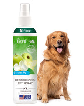 TropiClean perfume para perro, botella de colonia manzana verde, aroma duradero para uso diario.