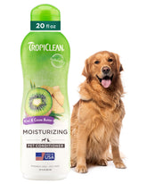 TropiClean acondicionador para perros, botella con aroma kiwi y manteca de cacao