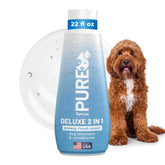 TropiClean Pure: botella de champú 2 en 1 para perros, limpieza y acondicionamiento.