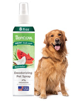 TropiClean Sandía: botella spray desodorante para perros y gatos.