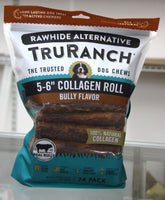 TRURANCH colágeno rollo Bully sabor, masticación saludable para perros durante el juego diario.