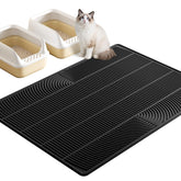 Alfombrilla TRZZ extragrande para arena de gato, captura migas cerca de la caja
