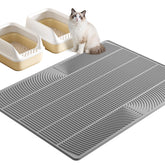 TRZZ XL alfombrilla para arena de gato, vista frontal, atrapa arena para suelos limpios