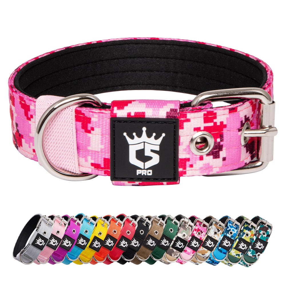 TSPRO collar táctico con hebilla metálica para paseos y entrenamiento al aire libre.