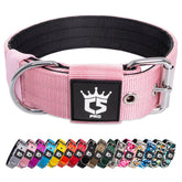 Collar táctico TSPRO rosa de 1.5 pulgadas con acolchado suave para uso diario.
