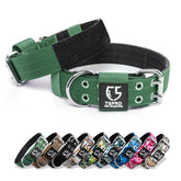 TSPRO collar táctico para perro ajustable con parche, ideal para identificación en paseos.