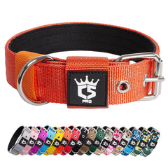 TSPRO collar táctico para perro naranja 1-25 pulgadas, ajuste cómodo para uso diario