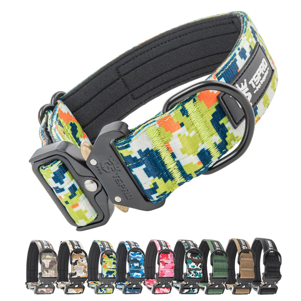 TSPRO collar táctico con parche de velcro para personalización del perro