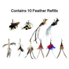 TTcat plumas de repuesto naturales para diversificar las sesiones de juego.