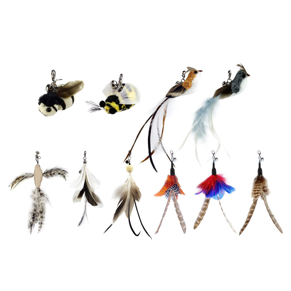 TTcat repuestos de plumas naturales para varita, estimulan juego seguro.