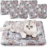 Cama para mascotas Tuanse con cuatro mantas grises, ideal para jaulas