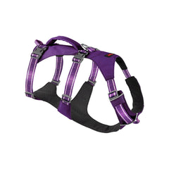 Arnés Tuff Pupper escape extra pequeño, vista frontal, seguro para paseos diarios.