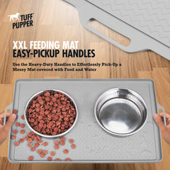 Tuff Pupper asas grandes para recoger derrames de comida y agua.