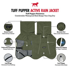 Diseño anti-viento ligero de Tuff Pupper para libertad de movimiento.