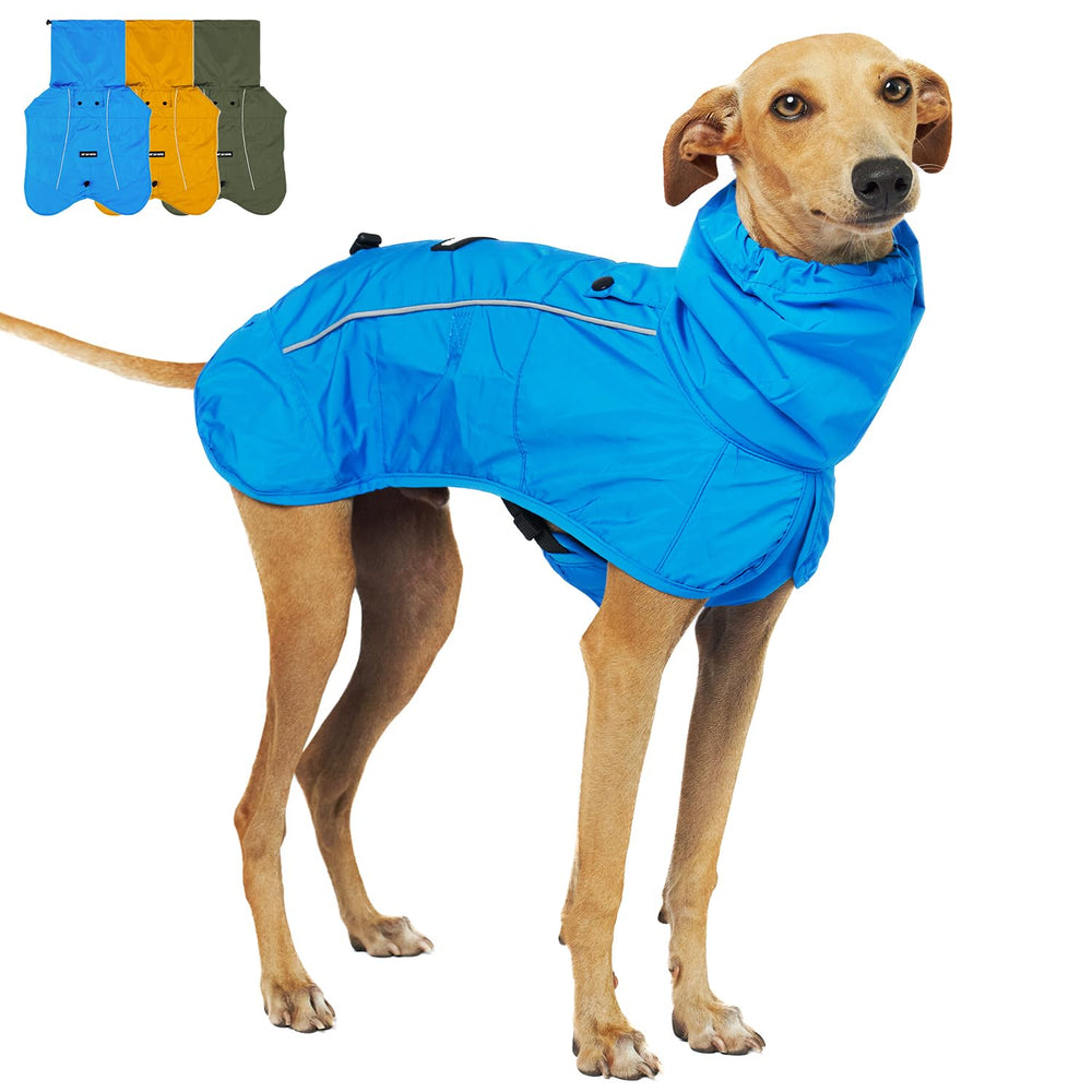 Capa impermeable Tuff Pupper para perros con cobertura total, ideal para días de lluvia