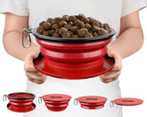 Tuff Pupper SuperBigSlurp, cuenco plegable rojo de 60 oz para viajes con perros
