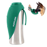 PupFlask de Tuff Pupper, bebedero para perro 27oz plegable, ideal para viajes.