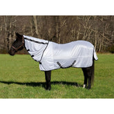 TuffRider protector antiinsectos en malla frontal blanco para caballos.