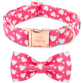 Tunkoo collar para perro de San Valentín con corazón y lazo, ideal para paseos festivos.