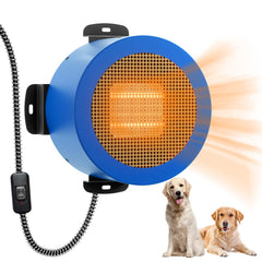 TURBRO calentador de caseta para perros montado en pared, calor rápido para mascotas.