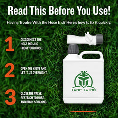 Turf Titan K9 Correcter césped-amarillo neutralizado para ver mejora.