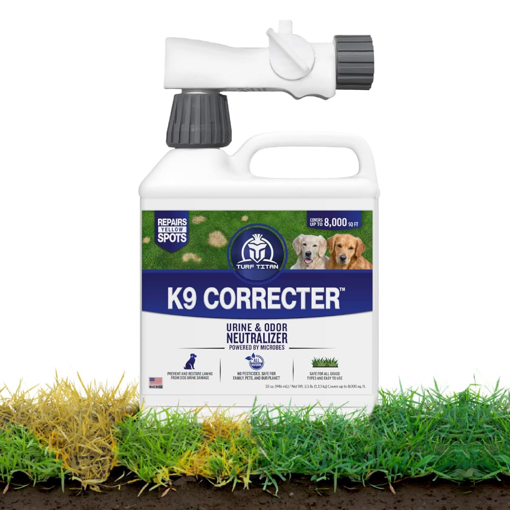 Turf Titan K9 Correcter rociador-manguera para aplicación rápida.
