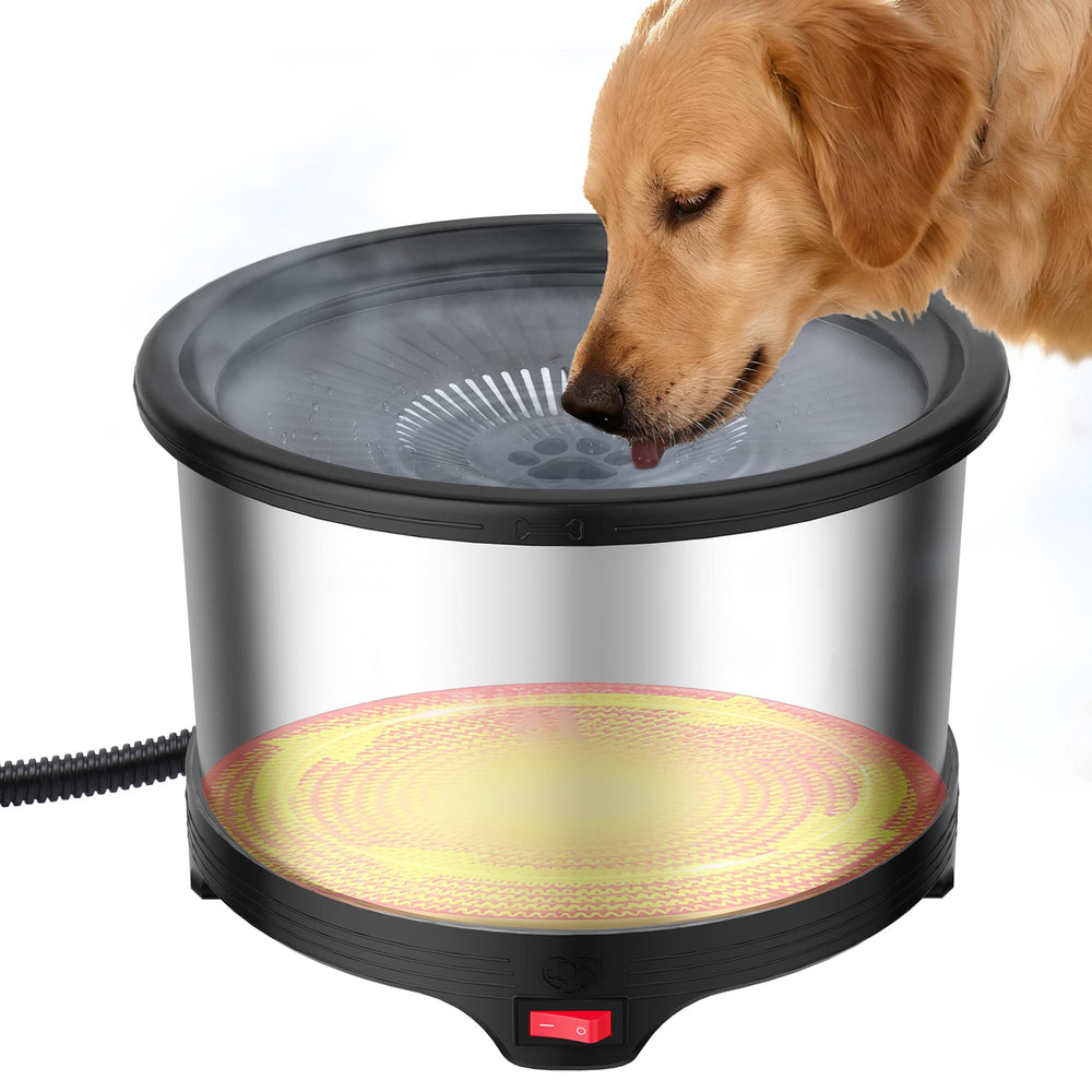 Twinsing cuenco 6,5L para perros saca agua tibia constante en exterior.