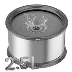 Twinsing bebedero-2-5l-capacidad acero-inoxidable, ideal para hidratación constante de perros.