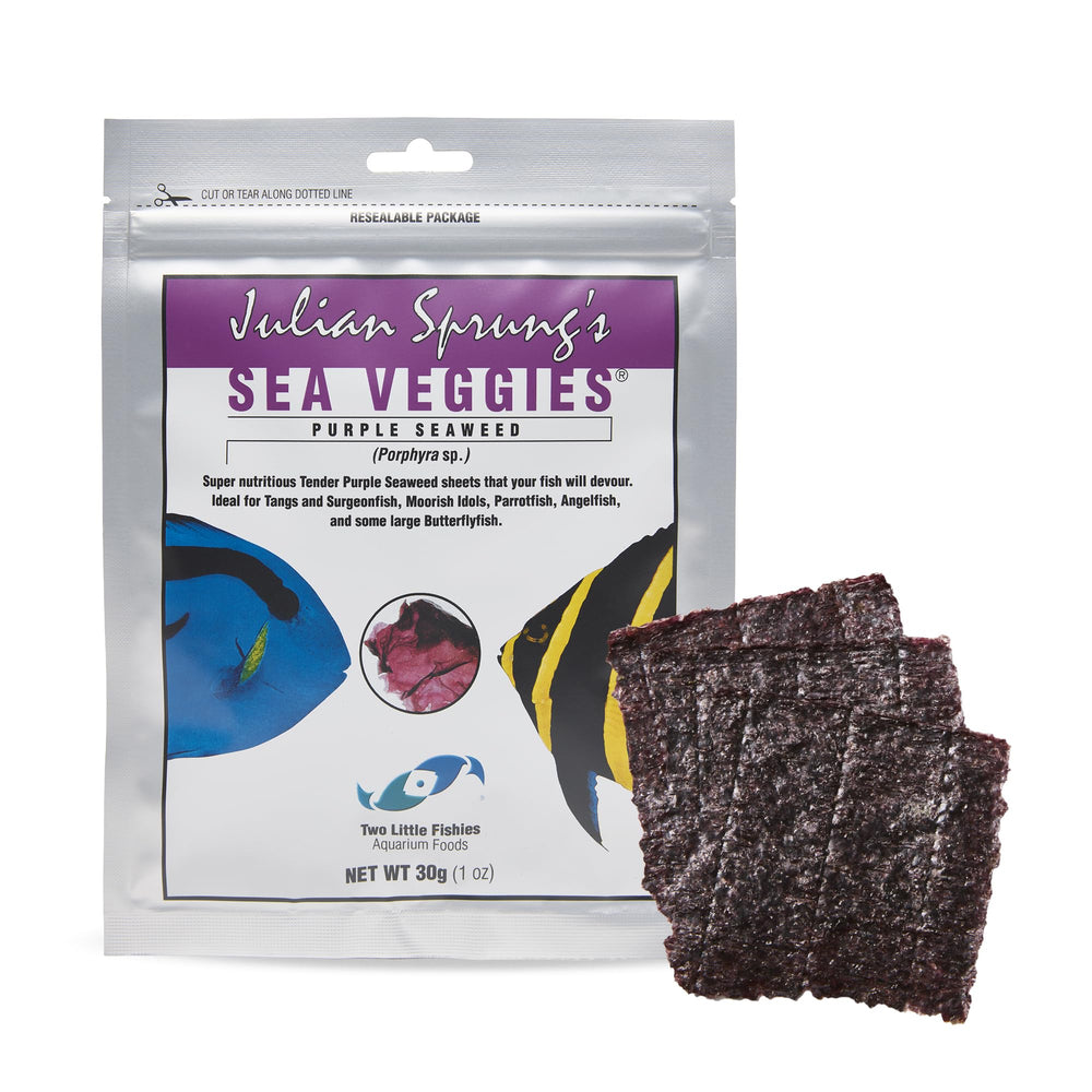 Two Little Fishies Sea Veg-Purple Seaweed, bolsa de 1 onza ideal para conservar y alimentar.