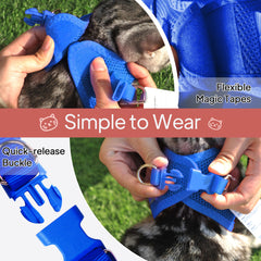 Malla transpirable azul TwoEar para mascotas pequeñas y confort.