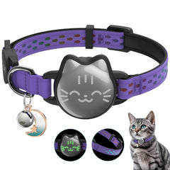 typecase collar etiqueta rastreo resistente al agua, ideal para aventuras nocturnas de gatos.
