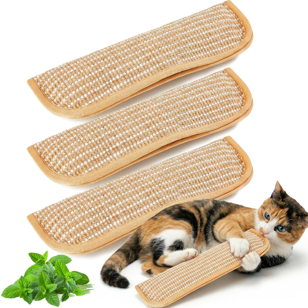 ubiety-pack-tres-almohadas-hierba-gatera: tres almohadas para juego activo y estimulación sensorial felina.