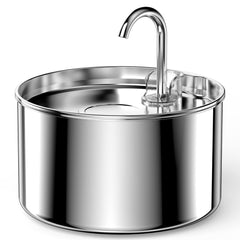 UIOOQ fuente de agua para gatos en acero inoxidable, duradera y segura.