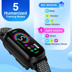UJYOIIY collar para perros: modos de entrenamiento visibles para un perro más atento.