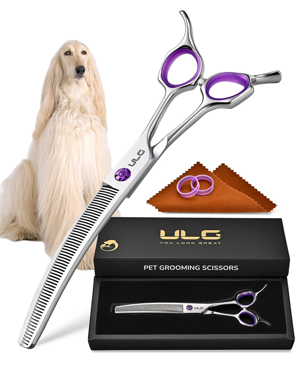 ULG tijeras despunte perro 30° curvadas para acabado suave