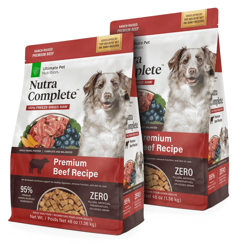 ULTIMATE PET NUTRITION Nutra Complete ternera liofilizada para perro, proteína fácil de digerir