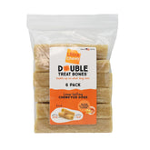 Ultra Chewy Bacon Cheese Double Treat Bones en empaque, ideal para transportar y conservar frescura.