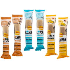 Ultra Chewy Doble Treat Bones exterior con sabor cacahuete, snack duradero para perros