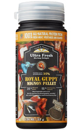 ultra fresh royal guppy mignon pellet granulado 0,6 mm para ingesta suave en guppy