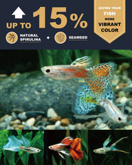 Ultra Fresh Royal Guppy Mignon Pellet: probióticos 3M para agua más limpia.
