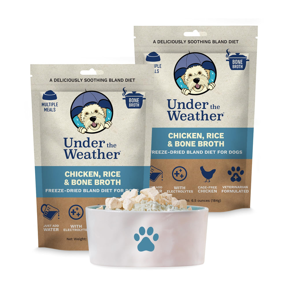 Undertheweatherpet dieta blanda para perros, pollo y caldo; facilita la digestión.