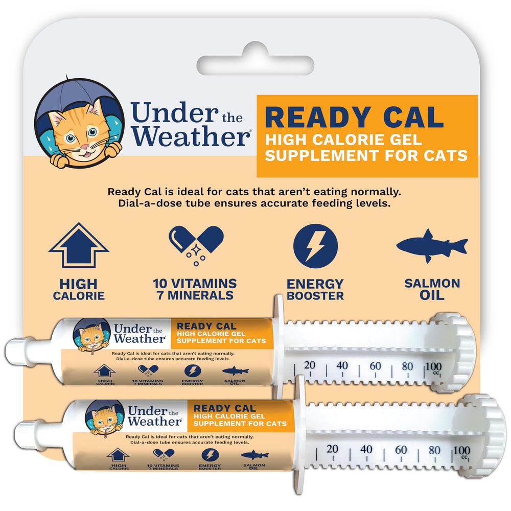 undertheweatherpet Cal Listo para Gatos, botella de 100cc lista para impulsar la ingesta calórica.