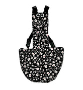 Pañales Uni Infinity para gallinas, negro floral, ajuste cómodo y seguro.