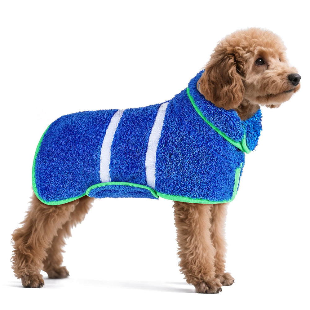 Bata Unicorn Catcher para perro absorbente y rápido secado tras el baño.