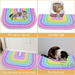 Unicorn Catcher Litter Mat ideal para hogares con dos areneros