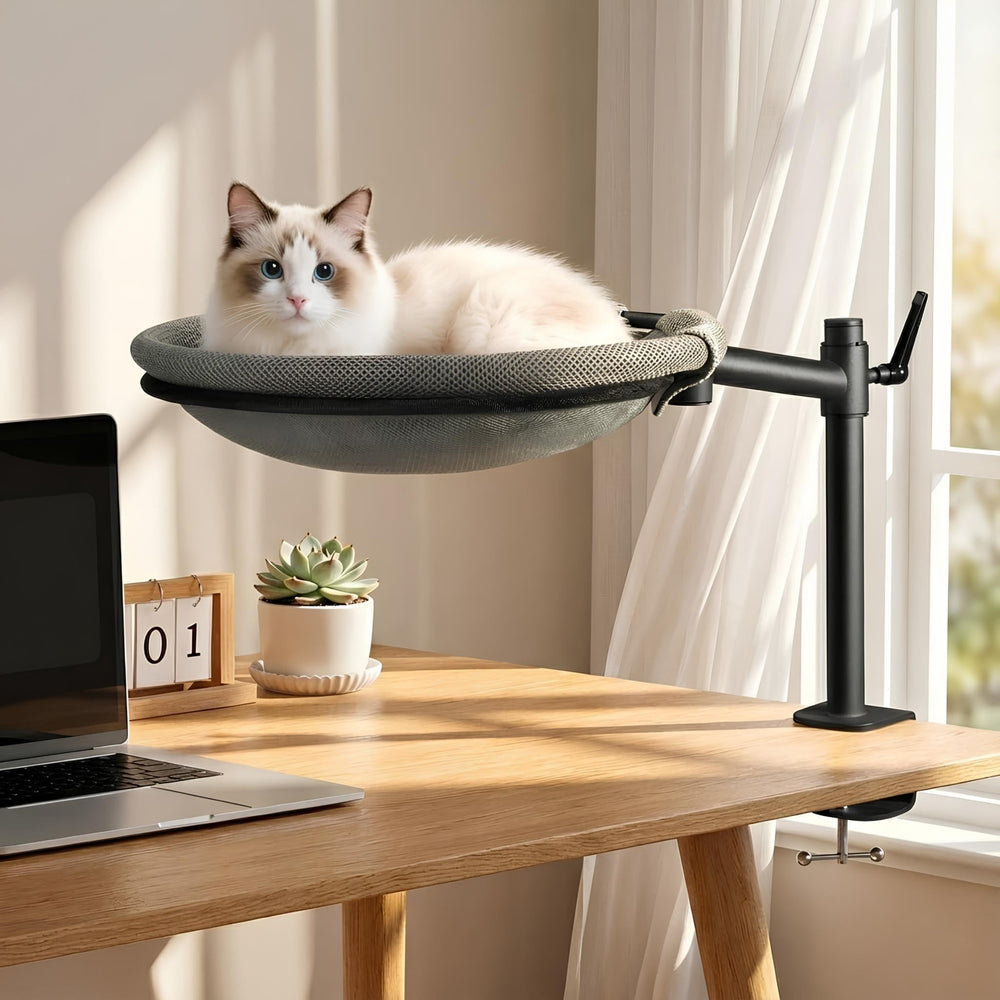 Unidevice Gato Cama Escritorio 360° giro para mayor visibilidad y compañía.
